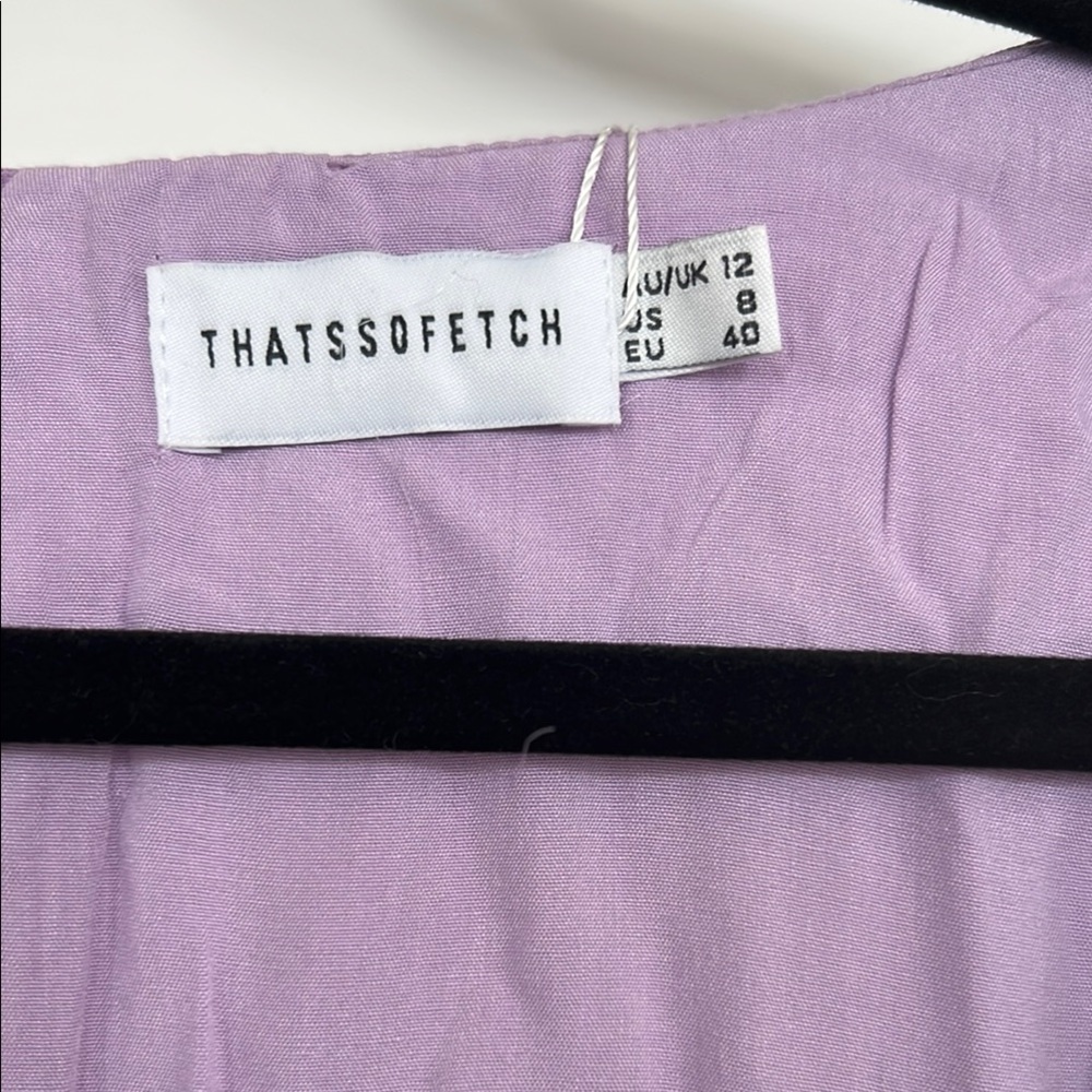 NWT- That’s So Fetch Lavender Long-Sleeve Wrap Dress - Picture 2 of 7